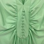 Vintage 70s Prairie Dress Mint Green 3/4 Sleeve Statement Piece Women Size Small Photo 7