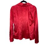 Free People Star Eyes Crinkle Satin Top - Retro Red M Photo 3
