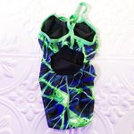 Waterpro Lightning Thin Strap One Piece Swimsuit Size 26/28 Blue Photo 4