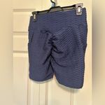 Navy Blue Textured Biker Shorts Size L Photo 1