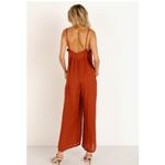 Indah NWT  Size XSmall - Scarlet Palazzo Jumpsuit Mole Halter Neck Flared Leg Photo 2