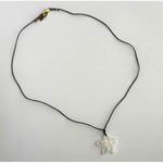 Aloha abalone flower pendant necklace on cord Photo 3