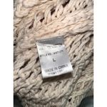 Miou Muse Crochet Knit Top Womens Large Oversized Beige Bohemian Summer Tan Photo 6