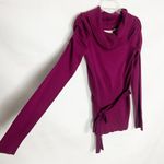 Derek Heart Sweater Juniors M Y2K Puff Shoulder Cowl Neck Career Workwear Casual Photo 4