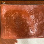 Patricia Nash  Brown Leather Clutch/Wristlet With Tooling Photo 0