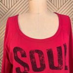 SoulCycle  Skull Logo Hot Pink Long‎ Sleeve T-Shirt Photo 1