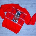 Mad engine Ugly Christmas Sweater Red Pug Dog PUGLY Sweatshirt Mad Engine s/m Size undefined Photo 0