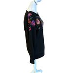 Vintage Victoria Jones Sequins Beaded Sweater Cotton Ramie Womens Large Black Photo 2