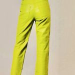 Metro Style Vintage VTG Y2K Neon Green 100% Genuine Leather Pants Size 20 NWT!! Photo 1