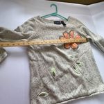 CRAZY HORSE  size M patchwork floral silk nylon blend sweater. Photo 4