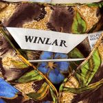 Winlar Brown Yellow / Gold Floral Kaftan Maxi Dress Size M Size M Photo 6