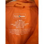 L.L. Bean Jacket Womens Coat Hooded‎ Pockets Windbreaker Rain Orange Size Large Photo 2