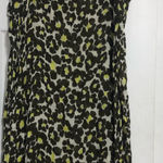 Long green lime green‎ printed scarf with tassels 28” x 80” long Photo 0