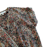 La Petite Francaise Floral Print Mini Dress Gold Trim Size 36 Small Women's Red Photo 2