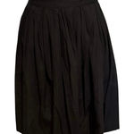Frances Valentine Size 8 Pleated Cotton Skirt Black Photo 0
