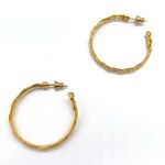 Gas Bijoux's Gold Tone Brass Braided Hoop Earrings Photo 5