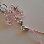 Butterfly Phone Charm Keychain Pink Photo 3