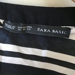 ZARA Striped Button Up V Neck Blouse Sheer Top XS Photo 3