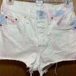 Denizen from Levi's Levi’s 501 Tie-Dye White  Button Fly Cut-off Shorts -Size 25 Custom Photo 0