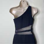 Likely  Nolita Mesh One-Shoulder Midi-Dress in Black sz 0 Photo 4