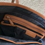 Michael Kors Shoulder Bag Tote Nylon Saffiano Leather Black Brown Handbag GUC Photo 9