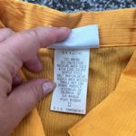 Kathie Lee Vintage Sleeveless Collared Button Down Textured Top Mustard 12 Photo 4