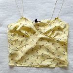 Pale Yellow Floral Lacey Top Size M Photo 0