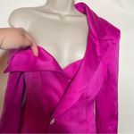 House Of CB MYA HOT PINK SATIN OFF SHOULDER BLAZER DRESS sz S Photo 10