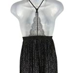 Victoria's Secret Victoria’s Secret Black Lace Sheer Sz S Babydoll Teddy Racerback Photo 2