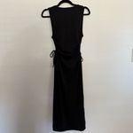 NEW Ambiance Drawstring Side Cut Out Midi Dress in Black Medium Photo 6