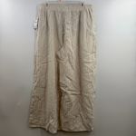 Vince Camuto  Wide leg linen blend pull on drawstring pants women's Large NWT Photo 2