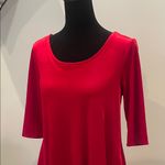 Copper Key Red A-Line Dress with 3/4 Sleeves velvet holiday fav Photo 1