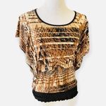 Womens Agenda Animal Print Cinched Waist Top Photo 0