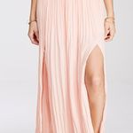 Forever 21 Pleated Pink Maxi Skirt Size M Photo 2