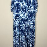 Belle Kim Gravel Maxi Dress Women 2X Blue Tie Dye T Photo 0