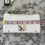 Badgley Mischka white slim quilted vegan long cards wallet NWT Photo 10