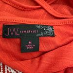 JW style Bell Sleeve Burnt Orange With White Embroidery Long Sleeved Blouse M Photo 7