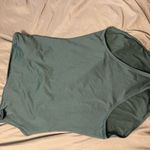 Kate Spade Daisy Buckle One-Shoulder Swimsuit Dark Green Large Photo 3