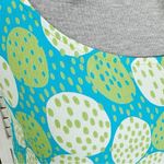 Vintage Loco Lindo Y2K Multi Print Scarf Hem Slip Dress Teal White Green Small Blue Photo 4