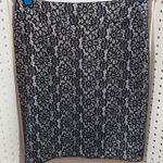 Banana Republic  Black White Lace Pencil Skirt Size 6 Business Casual Photo 0