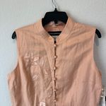 Donna Morgan Peach Asian Embroidered Blouse Size 16 NWT Photo 1