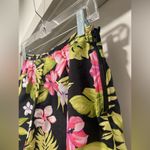 Catalina VTG Retro 80s  Black Pink & Green Tropical Floral Hawaiian Mini Skort Photo 6