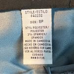 Sag Harbor Petite Size 8 Floral Blue Skirt Back Zipper Flawed Hem is not sewn Photo 7