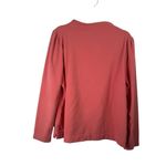 Talbots  Micro Fleece Funnel Neck Top Long Sleeve Coral Orange Womens Size XL Photo 4