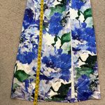 Eliza J  Twist Front Satin Gown Blue Floral 8 Photo 10