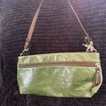 TANO leather handbag | shoulder strap, medium size U2k Green Brown Purse Photo 4