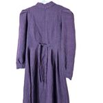 Vintage Dark Purple Pleated Dress Junior Small Long Sleeve Puffed‎ Shoulder Size undefined Photo 5