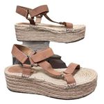 Pull & Bear  Platform Velcro Strappy Sandals Suede Espadrilles - US 8 / EU 40 Photo 0
