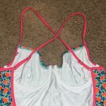 Marc Jacobs Marc by Jerrie Rose Floral One Piece Swimsuit Pale Jade XL Photo 6