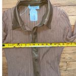 Toccin‎ Camel Variegated Rib Knit Leather Combo Dress size medium Brown Photo 4